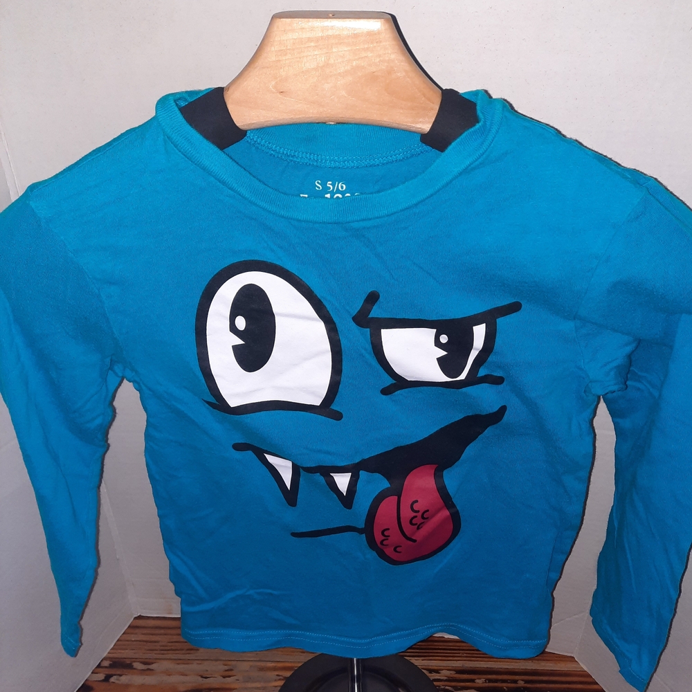 Place Blue Monster Face Long Sleeve Shirt